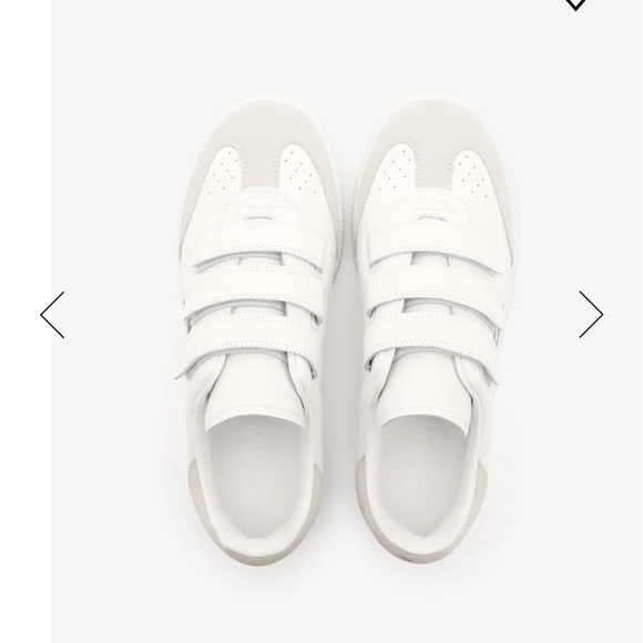 Isabel Marant White and Black Sneakers with Velcro Straps * new* unworn sz 39 - Picture 4 of 9